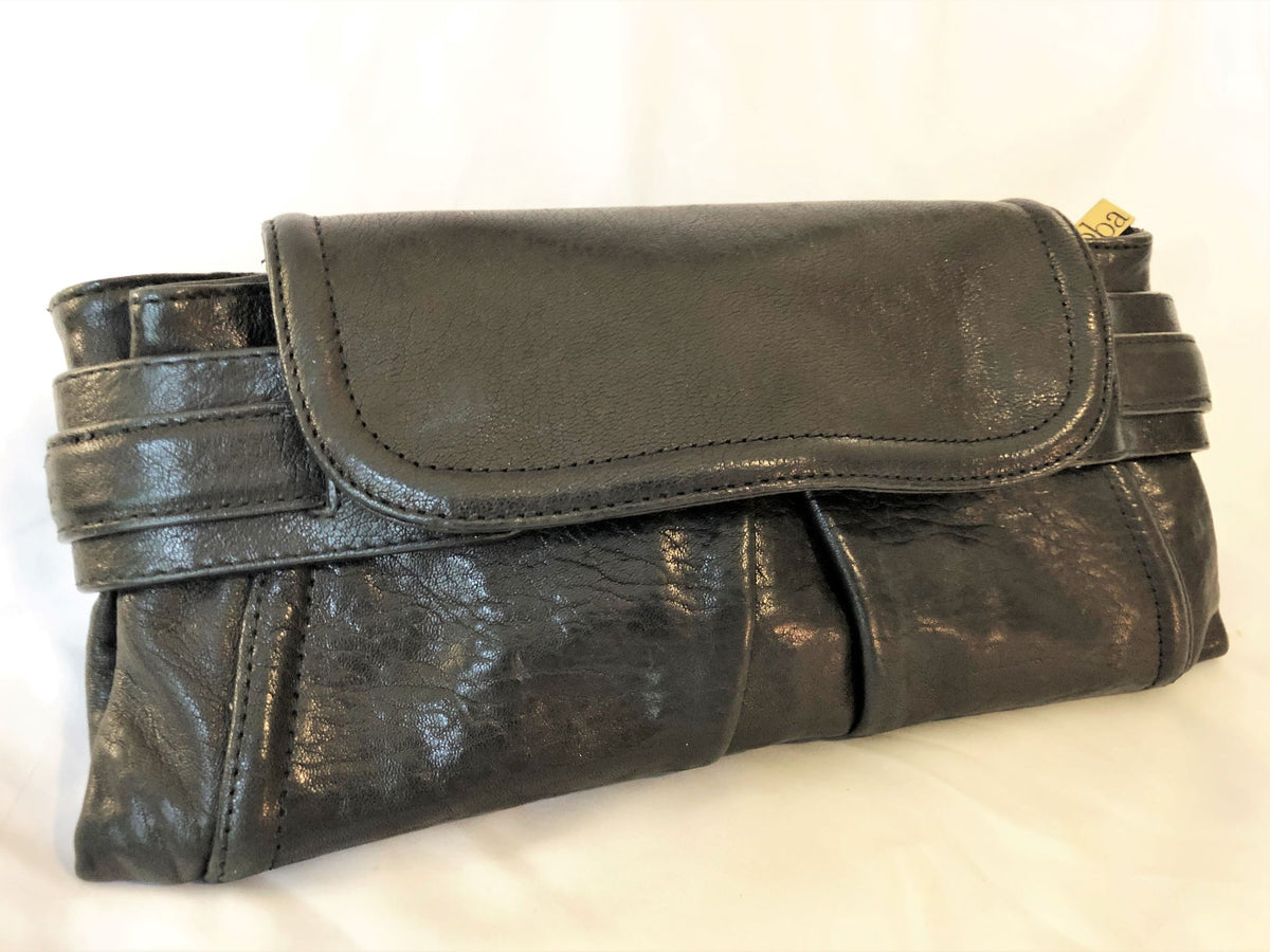 Kooba Black Leather Clutch Bag – FABULUX