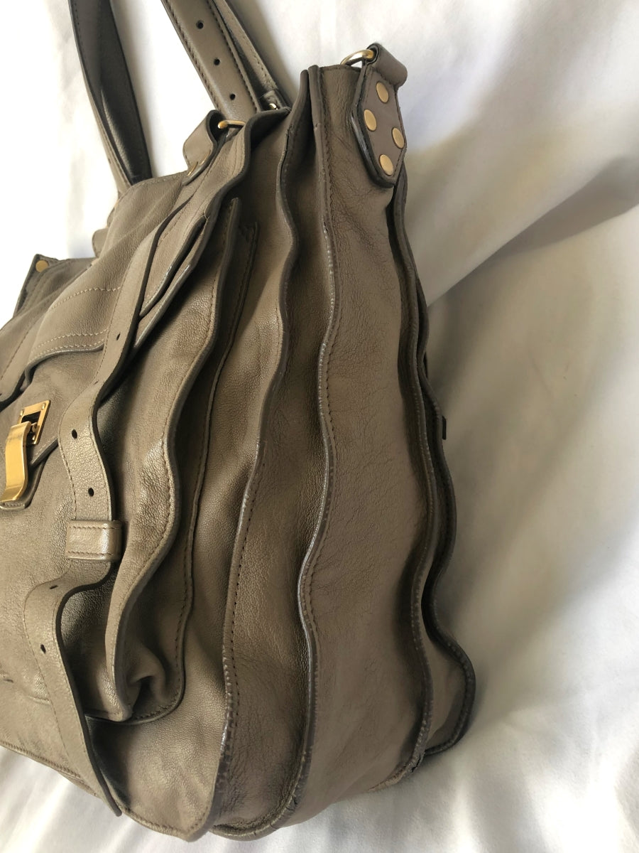 PS1 Medium Lux Leather Satchel Bag Sulfur