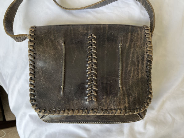 Bed Stu Frankie Black Distressed Crossbody Bag