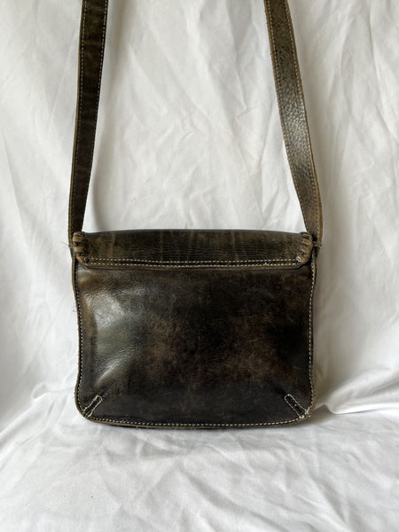 Bed Stu Frankie Black Distressed Crossbody Bag