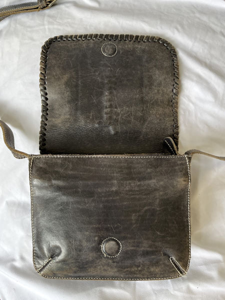 Bed Stu Frankie Black Distressed Crossbody Bag