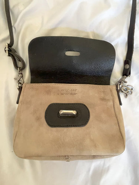 a.s.98 Cream and Black Mini Crossbody Bag