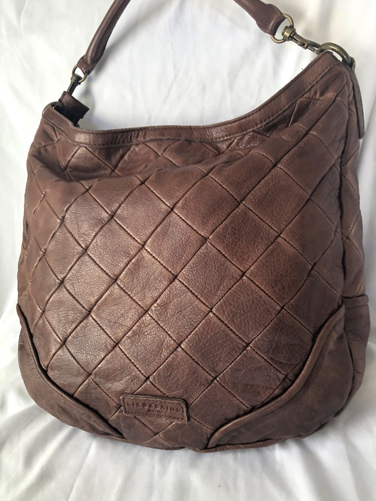 Liebeskind Brown Leather Quilted Hobo FABULUX