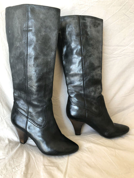 Frye Size 5.5 Dannika Campus Black Boots