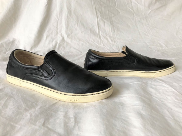 UGG Size 11 Kitlyn Black Leather Sneakers