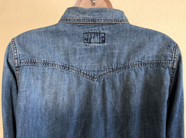 Current / Elliott SMALL Blue Chambray Shirt