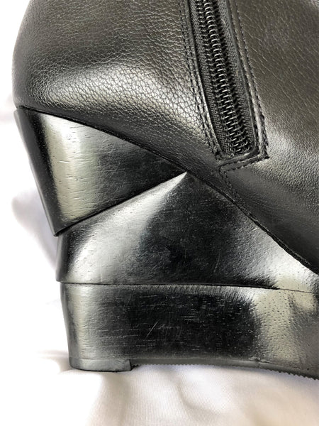 Diane von Furstenberg Size 7.5 Black Opalista Leather Platform Boots