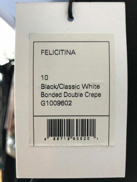 Theory NEW Size 10 Felicitina Black Fit and Flare Dress