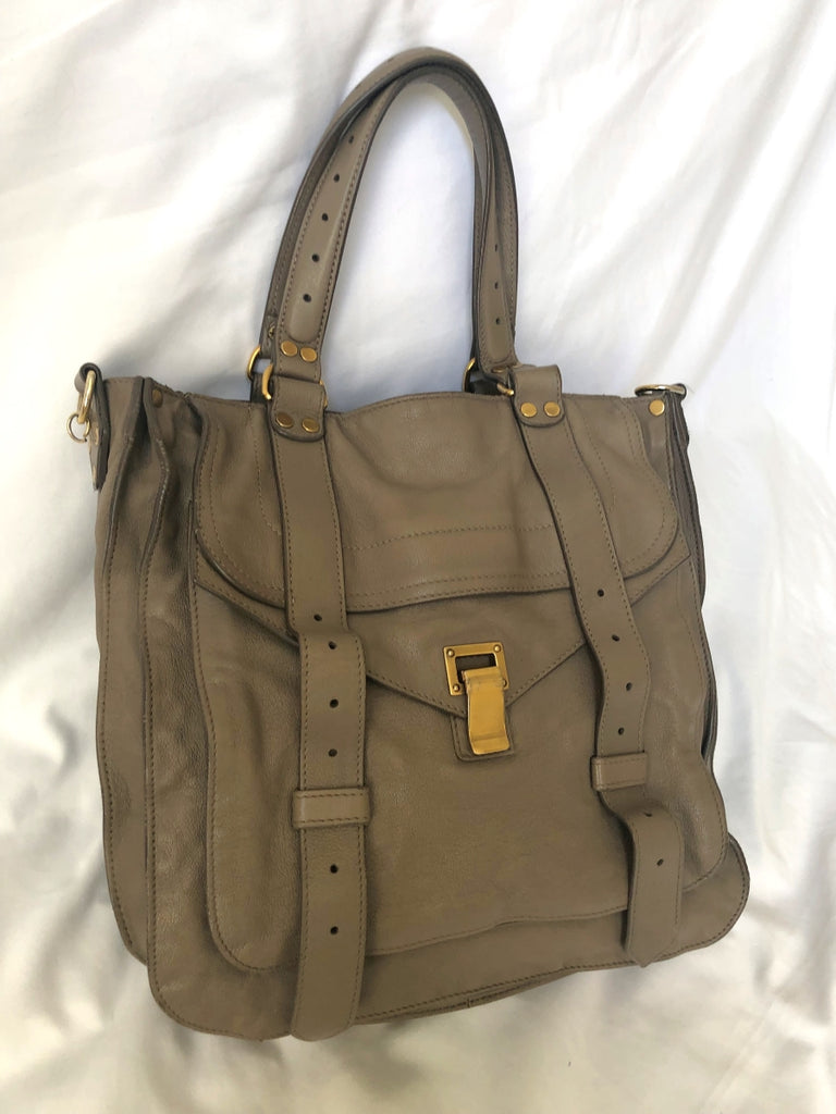 Proenza Schouler PS1 Keepall Brown Leather Large Handbag Made in
