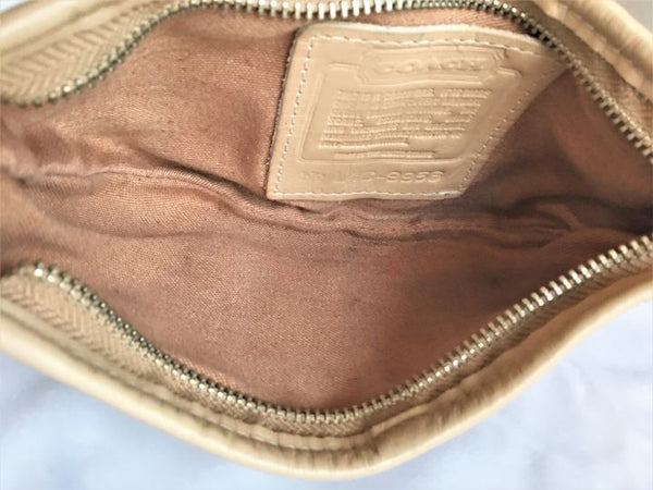 COACH Tan Canvas and Leather Mini Hobo Bag