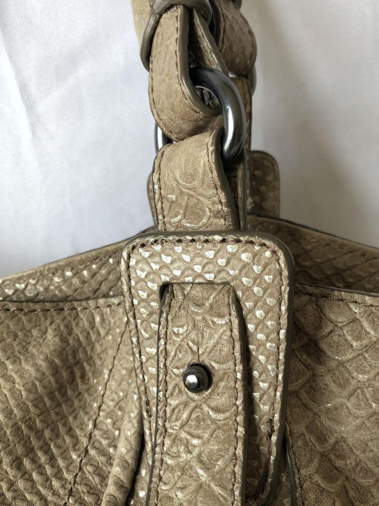 Kooba Jonnie Leather Snakeskin Bag