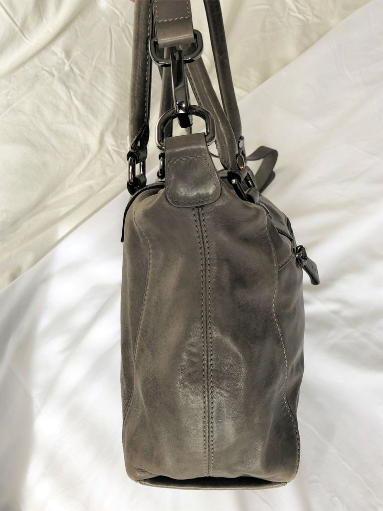 Dissona 100% Leather Solid Black Leather Shoulder Bag One Size