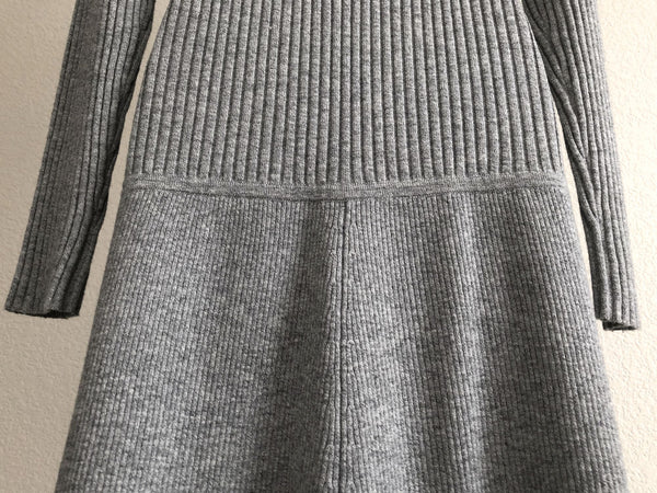 Sundance SMALL Gray Merino Wool Knit Dress