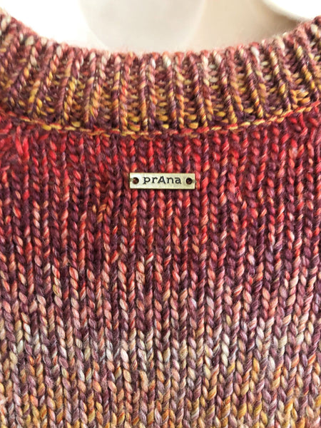 PrAna NEW SMALL Leisel Red Cable Knit Sweater